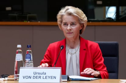 La presidenta de la Comisión Europea, Ursula Von der Leyen, este lunes en Bruselas. 