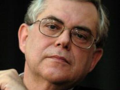Lucas Papademos, en una imagen tomada en 2005, cuando era vicepresidente del BCE