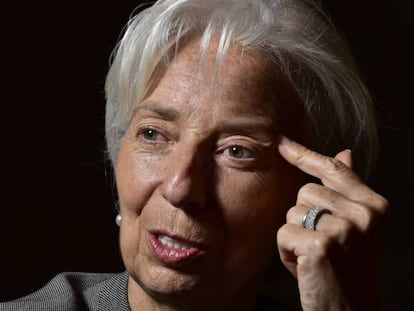 A diretora-gerente do FMI, Christine Lagarde, em Buenos Aires durante uma entrevista.