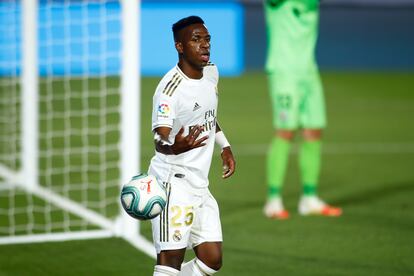 Vinicius Junior, contra el Getafe en el estadio Di Stéfano.