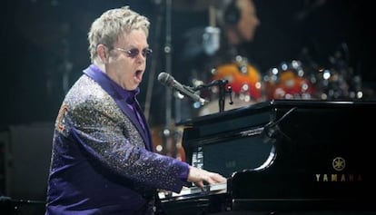 Elton John, en un recital al Sant Jordi el 2014.