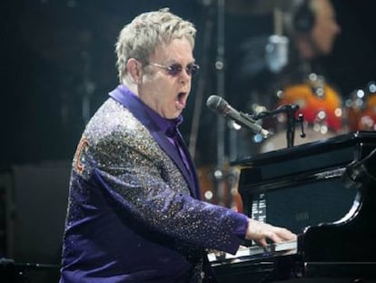 Elton John, en un recital al Sant Jordi el 2014.