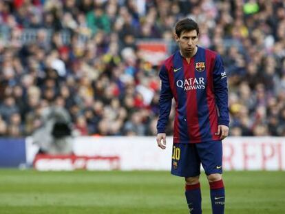Messi, en el partido frente al Málaga