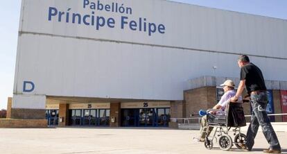 Exterior del pabellón Príncipe Felipe de Zaragoza.