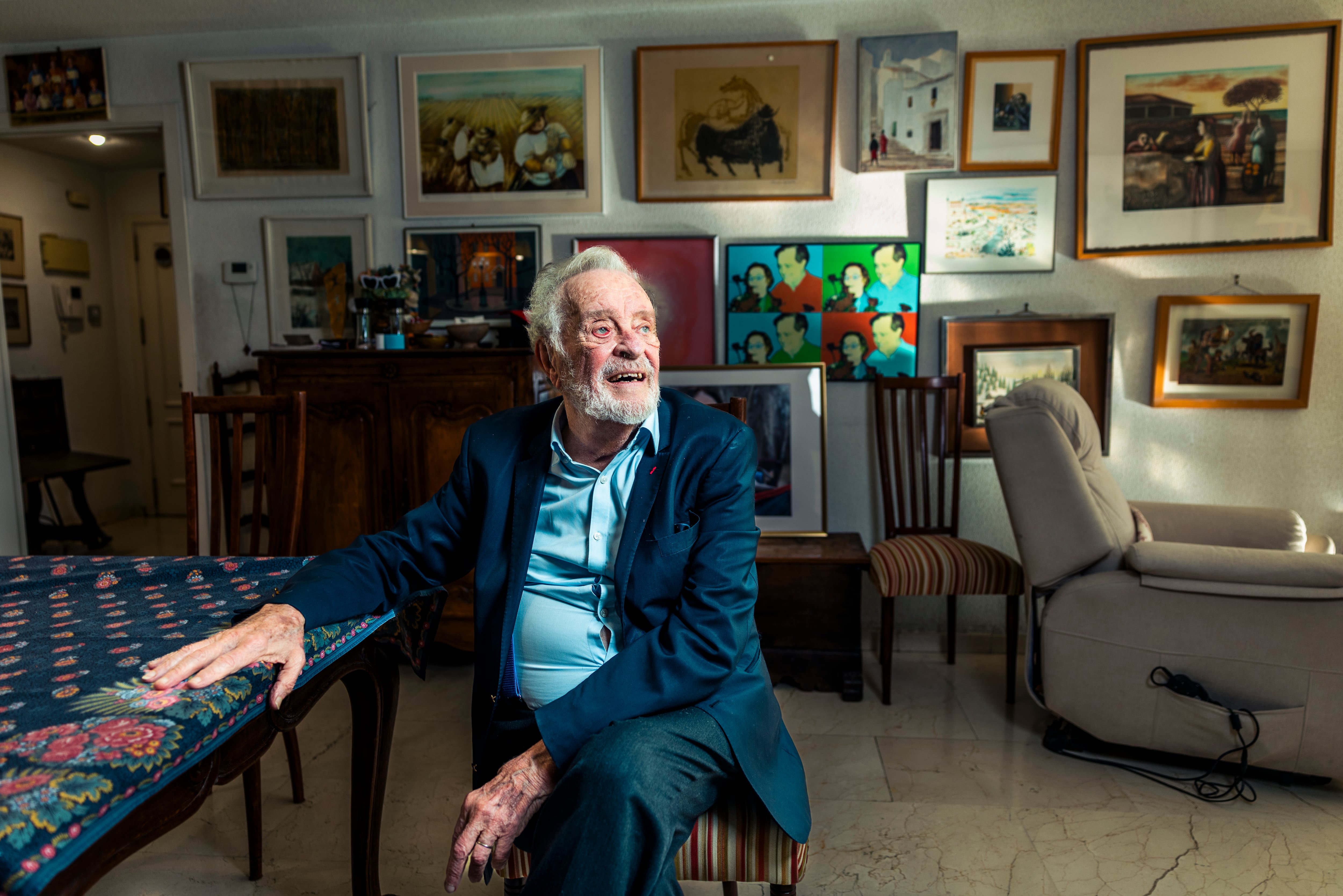  Francis Huss, en su casa de Madrid. 