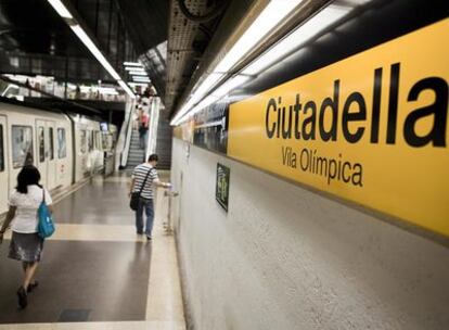 La estación de Ciutadella-Vila Olímpica, ayer por la tarde.