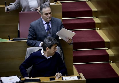 El vicepresidente Francisco José Gan Pampols y el presidente valenciano, Carlos Mazón.