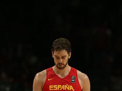 Pau Gasol, tras caer ante Francia en el Mundial.