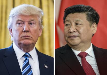 Donald Trump e  Xi Jinping.