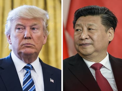 Donald Trump e  Xi Jinping.