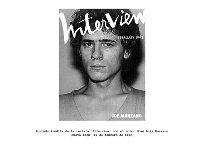 David Trullo se apropia de la cabecera de la revista 'Interview' para idear una falsa portada que convierte al español José Luis Manzano en un ídolo internacional.