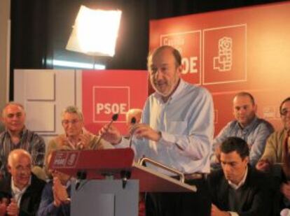 El candidato a la secretaría general del PSOE, Alfredo Pérez Rubalcaba.