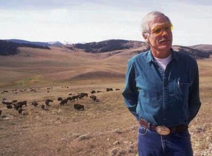 Ted Turner, en una de sus fincas de Florida.