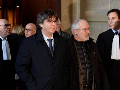 Carles Puigdemont, en el Palacio de Justicia de Bruselas, este martes.