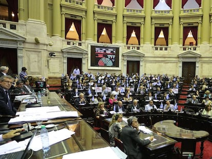 La Cámara de Diputados de Argentina, durante la sesión en la que Macri obtuvo el respaldo para sus planes financieros.