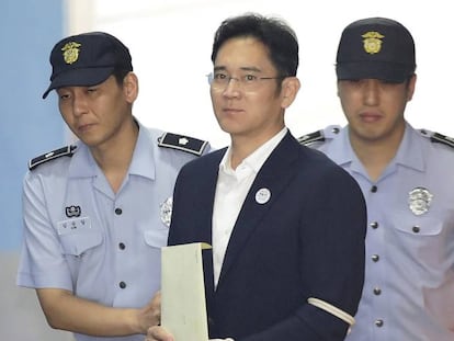 Lee Jae-yong, em sua chegada ao tribunal em Seul.