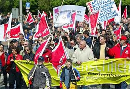 Imagen de la manifestación por el Primero de Mayo celebrada ayer en Hamburgo.