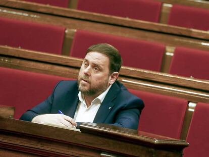 Oriol Junqueras al Parlament.