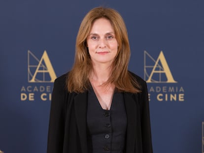 Beatriz Navas, en la entrega de la Medalla de Oro de la Academia de Cine, el pasado 25 de mayo a la actriz Carme Elías.