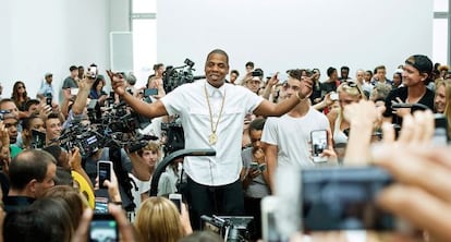 El rapero Jay-Z, marido de Beyoncé, durante el rodaje de uno de sus vídeos.