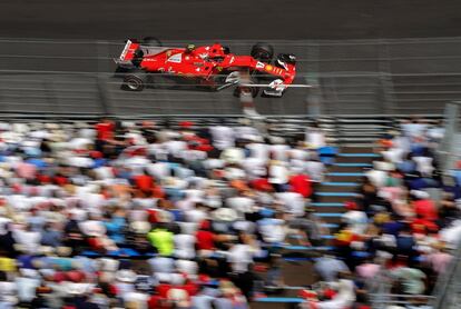 Kimi Raikkonen de la escudería Ferrari.
