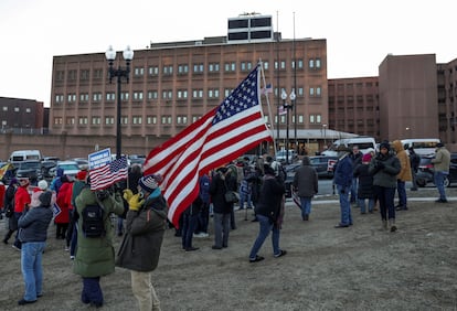 prisin de Washington en la que cumplen condena unos 30 presos por el asalto al Capitolio del 6 de enero de 2021, este lunes.