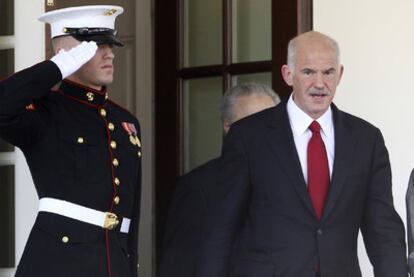 El primer ministro griego, Yorgos Papandreu, en la Casa Blanca.