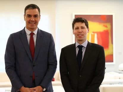 Pedro Sanchez y Sam Altman