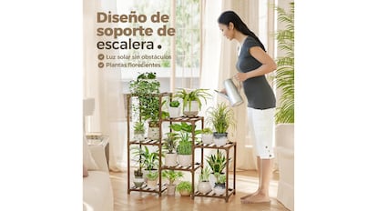 Este es uno de los soportes para plantas mejor valorado en Amazon