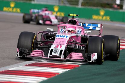 El piloto francs Esteban Ocon, en una de las curvas del circuito.