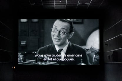 <i>Garbo,</i> película subtitulada en catalán durante la sesión de ayer en Méliès Cinemes de Barcelona.