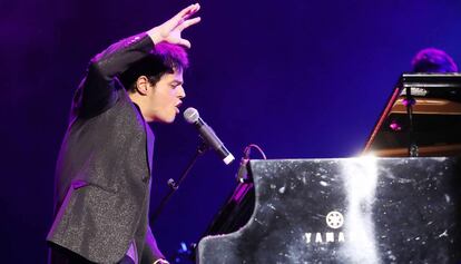 El cantant britànic Jamie Cullum al seu concert a Cap Roig.