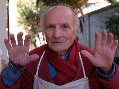 Antonio López, en enero de 2019 en su casa de Madrid.