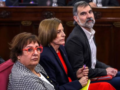 El entonces presidente de Òmnium, Jordi Cuixart, durante el juicio del 'procés' en el Tribunal Supremo en 2019.