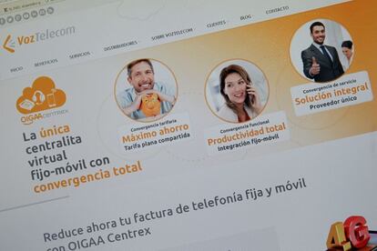 P&aacute;gina web corporativa de la empresa catalana VozTelecom.