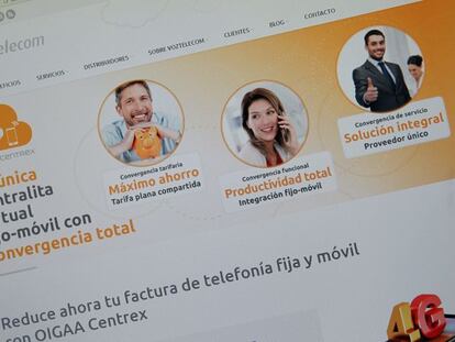 P&aacute;gina web corporativa de la empresa catalana VozTelecom.