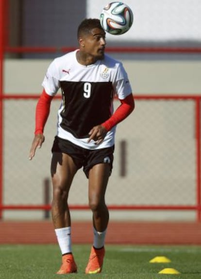 Boateng, durante um treino de Gana.