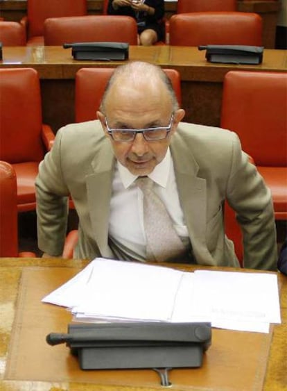 Cristóbal Montoro, el miércoles en la Comisión de Economía.
