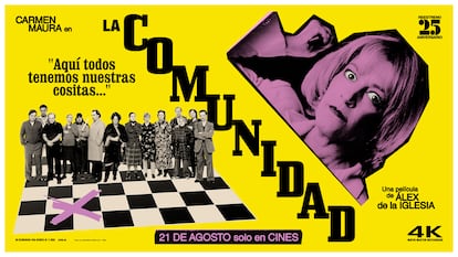 Nuevo póster de la película 'La Comunidad', diseñado especialmente para su 25 aniversario.