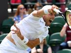Wimbledon (United Kingdom), 05/07/2021.- Roberto Bautista Agut of Spain in action during his round of 16 match against Denis Shapovalov of Canada at the Wimbledon Championships, Wimbledon, Britain 05 July 2021. (Tenis, España, Reino Unido) EFE/EPA/FACUNDO ARRIZABALAGA EDITORIAL USE ONLY
