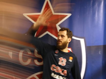 Sergio Rodríguez, en el Megasport Arena de Moscú