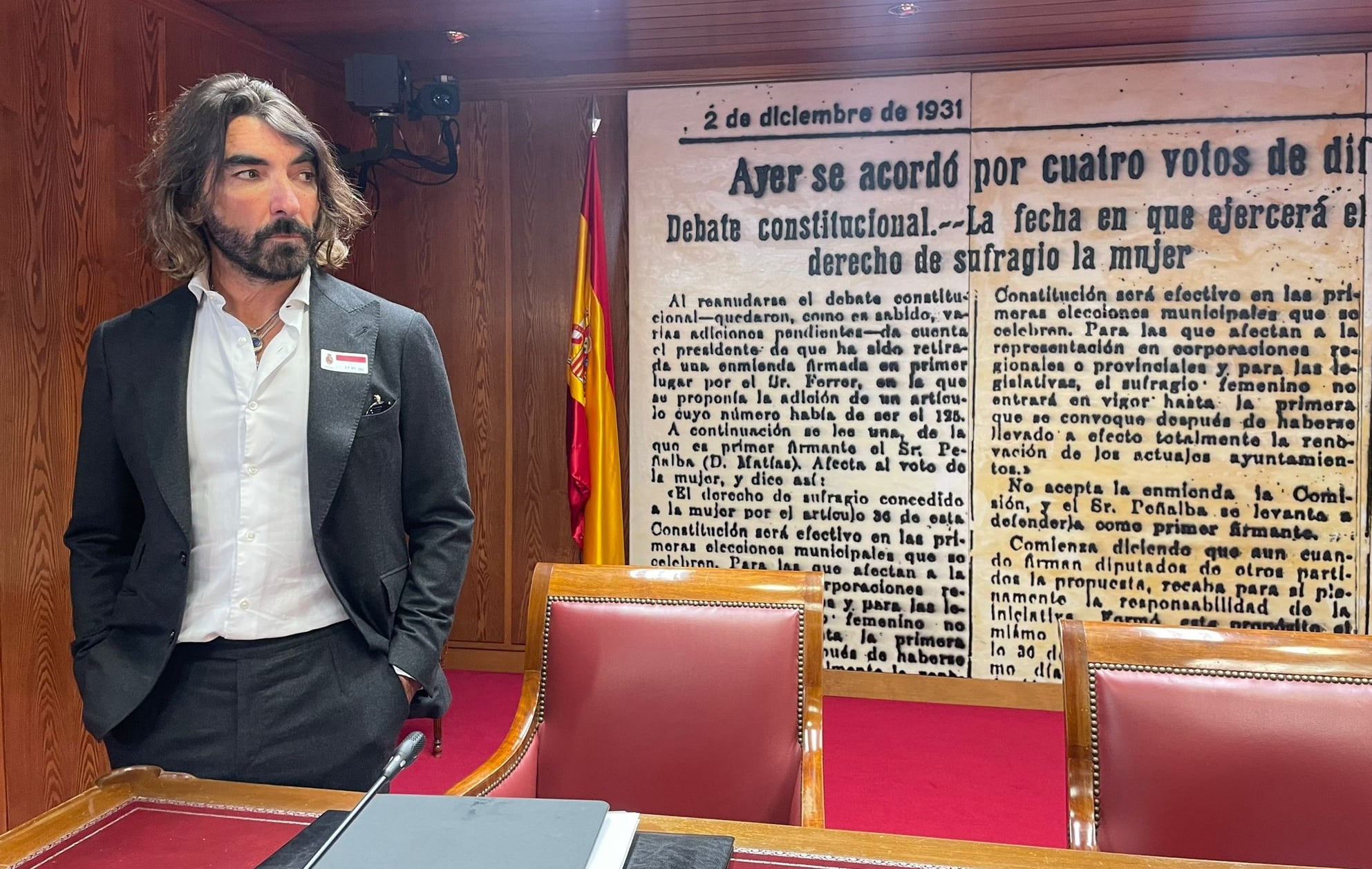 Javier Hidalgo, este viernes en el Senado.