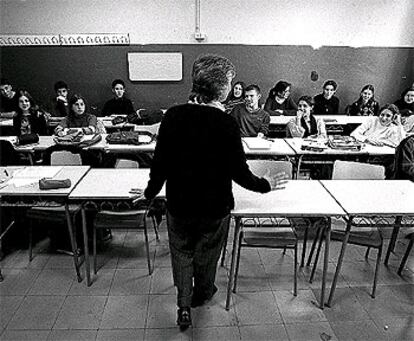 Una  clase en el instituto San José de Calasanz de Barcelona.