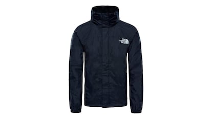 Chaqueta impermeable sobre fondo blanco.