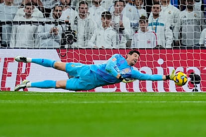 Thibaut Courtois en el partido de Liga contra el Sevilla el pasado 22 de diciembre.