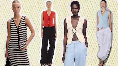 Inesperado y con un toque retro: el chaleco de punto como imprescindible de verano