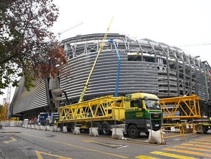 Obras en el estadio estadio Santiago Bernabéu, el 17 de noviembre de 2022.