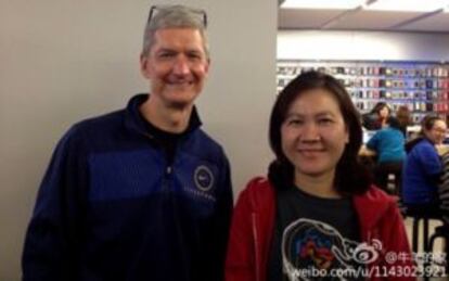 Tim Cook, fotografiado en China.