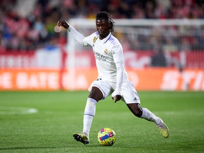 Eduardo Camavinga, en el partido contra el Girona del pasado 25 de abril.