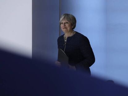 Theresa May, en el foro de Davos.